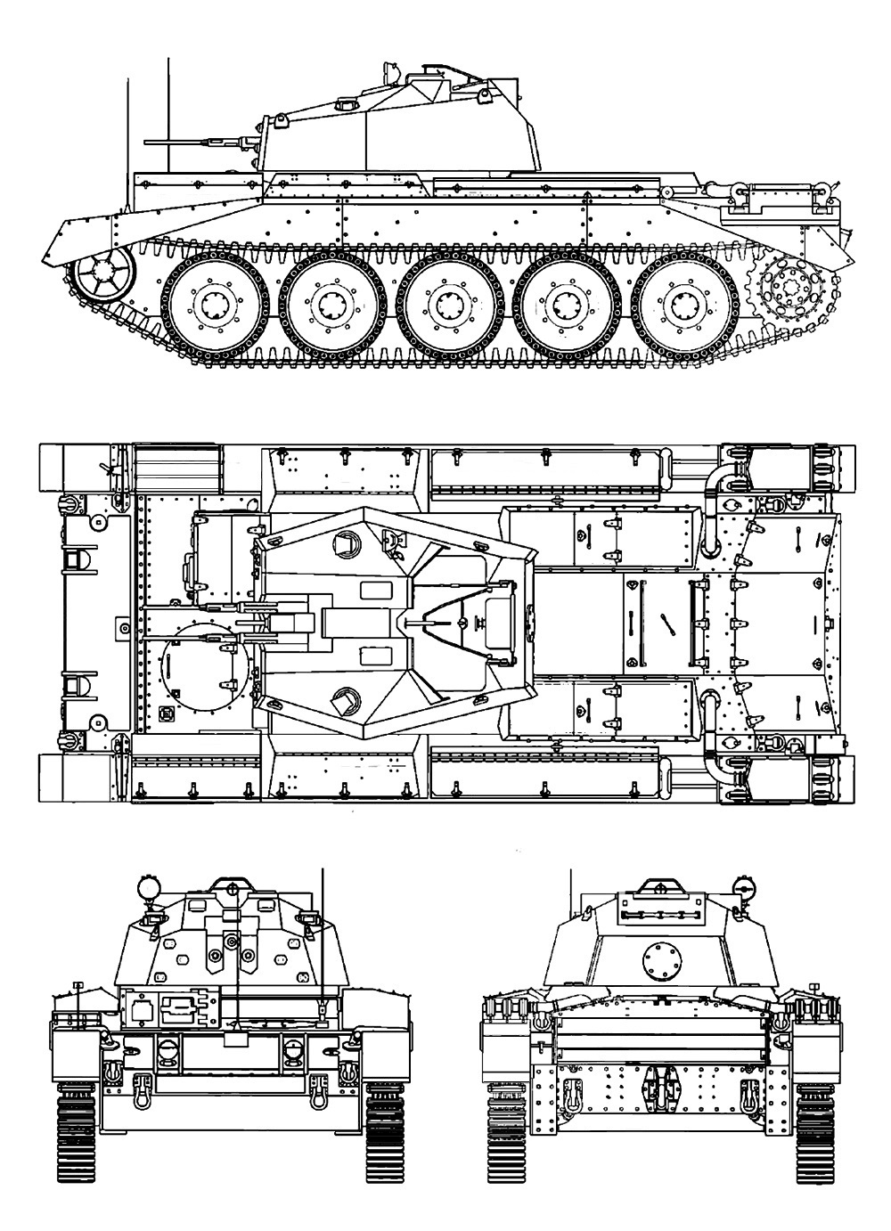 Кромвель танк чертеж